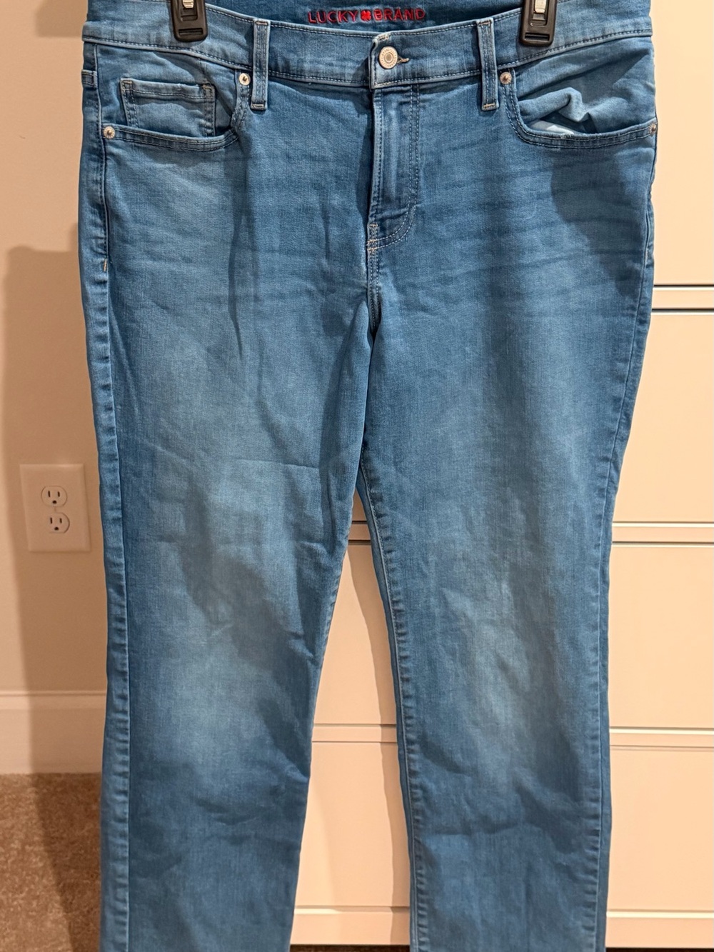 Lucky Brand Women's Blue Mid Rise Straight Jeans
